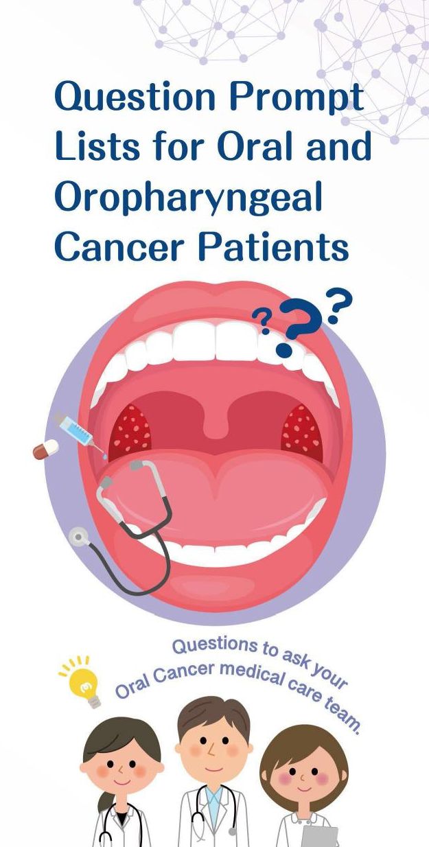 Question Prompt Lists for Oral and Oropharyngeal Cancer Patients口腔癌就醫提問單