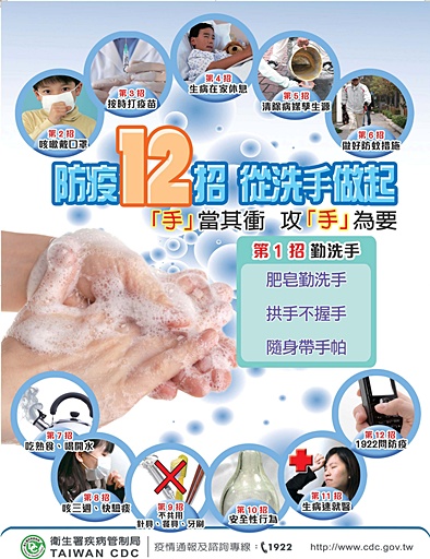 防疫12招 從洗手做起